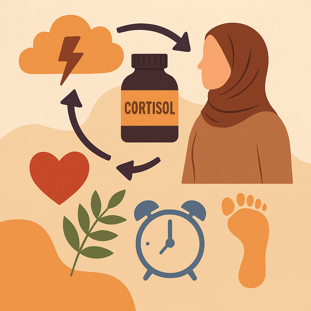 Image showing cortisol and its effects on a persons health