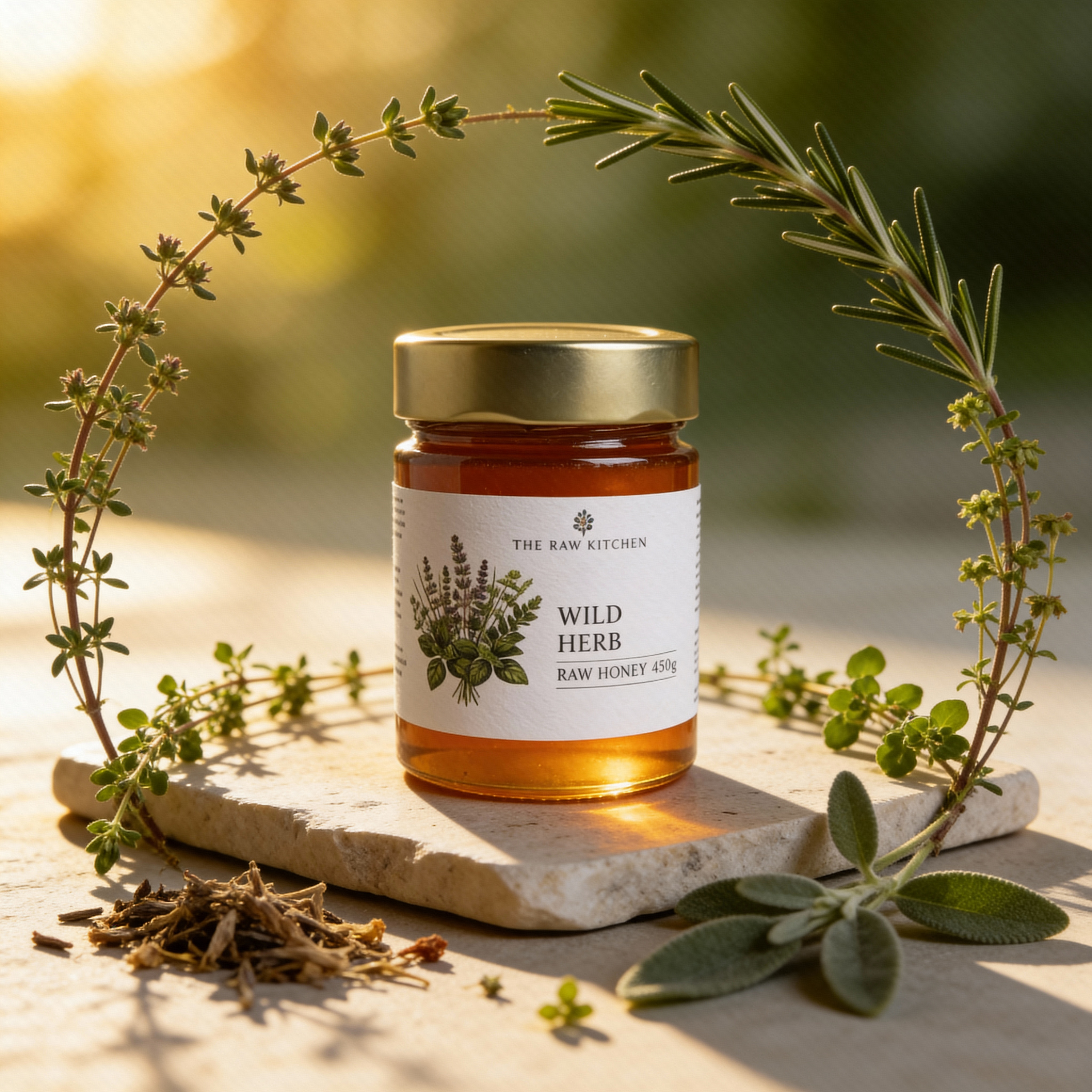 Wild Herb Raw Honey | 450g | Aromatic Mediterranean Blend