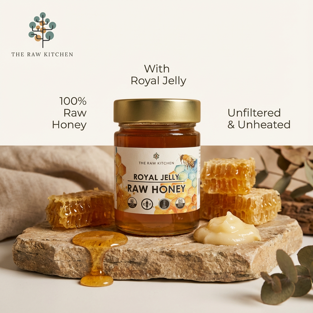 Royal Jelly Infused Raw Honey | 450g | Hormonal Balance & Vitality Support