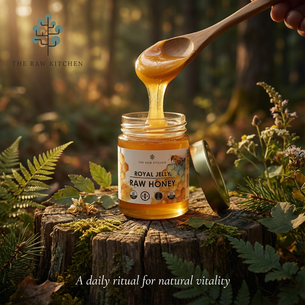 Royal Jelly Infused Raw Honey | 450g | Hormonal Balance & Vitality Support