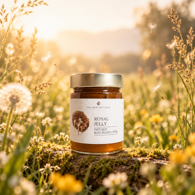 Royal Jelly Infused Raw Honey | 450g | Hormonal Balance & Vitality Support