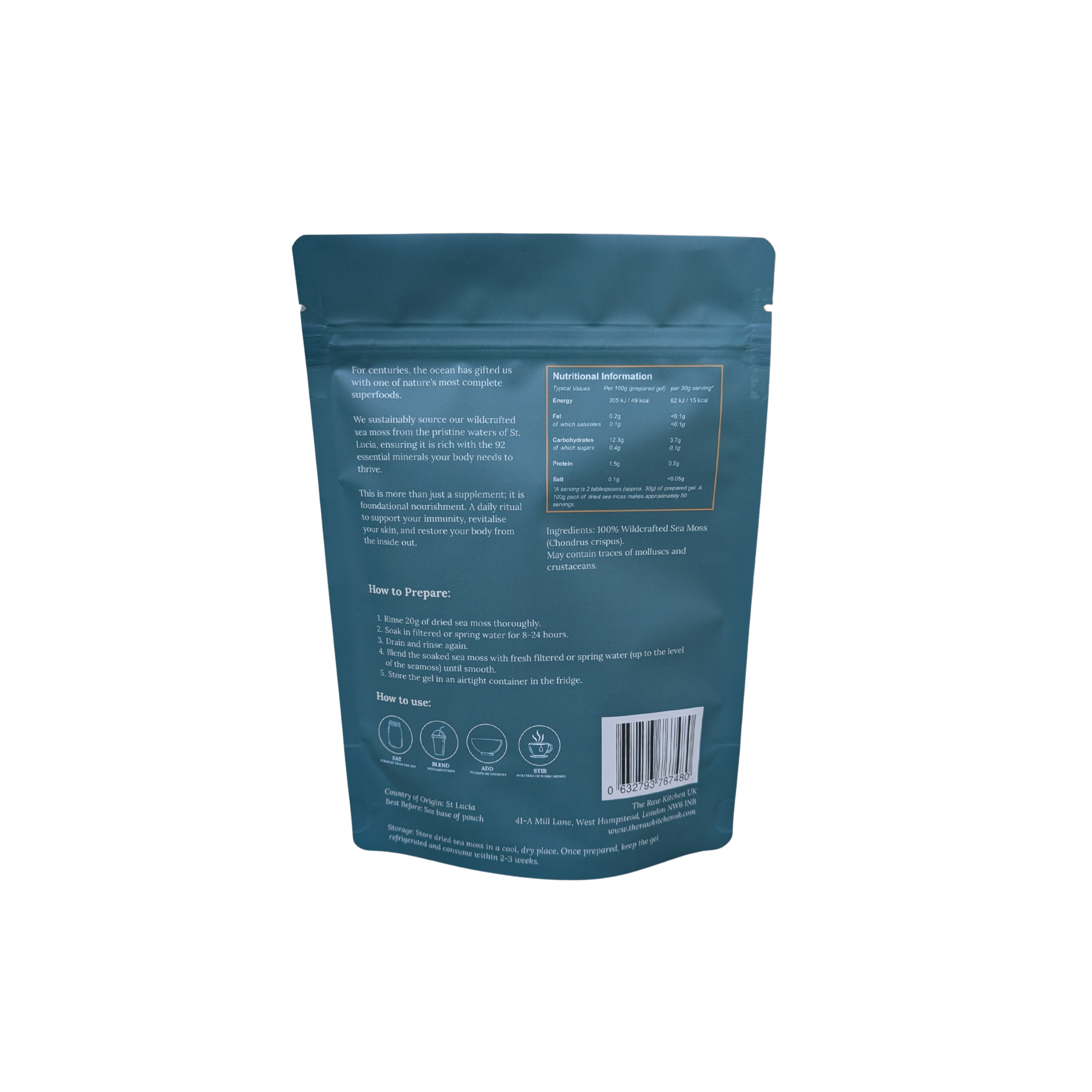 Organic St Lucian Sea Moss | 100g | Wild-Harvested Mineral Superfood