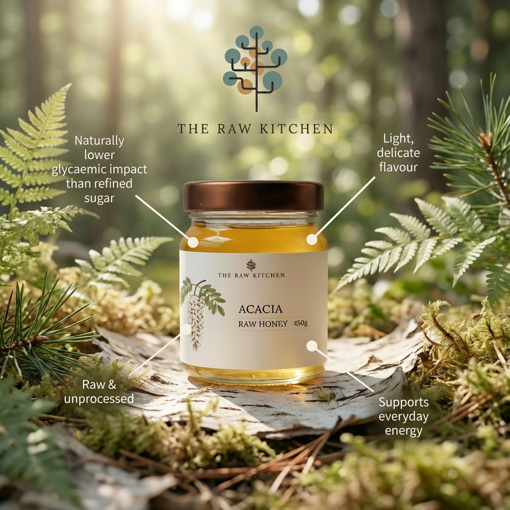 Acacia Raw Honey (Organic) | 450g | Light & Delicate