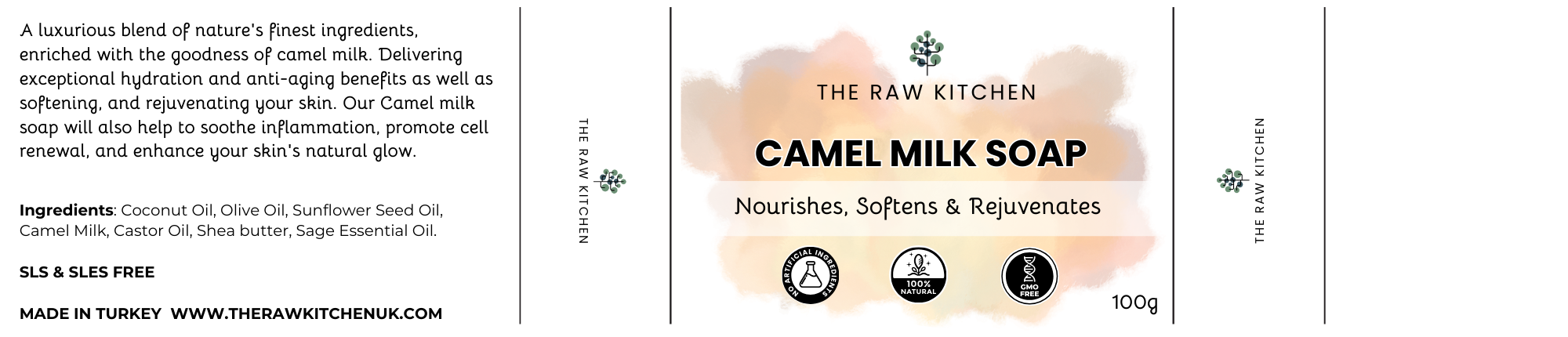 Camel Milk Soap Bar | 100g | - The Raw Kitchen UK