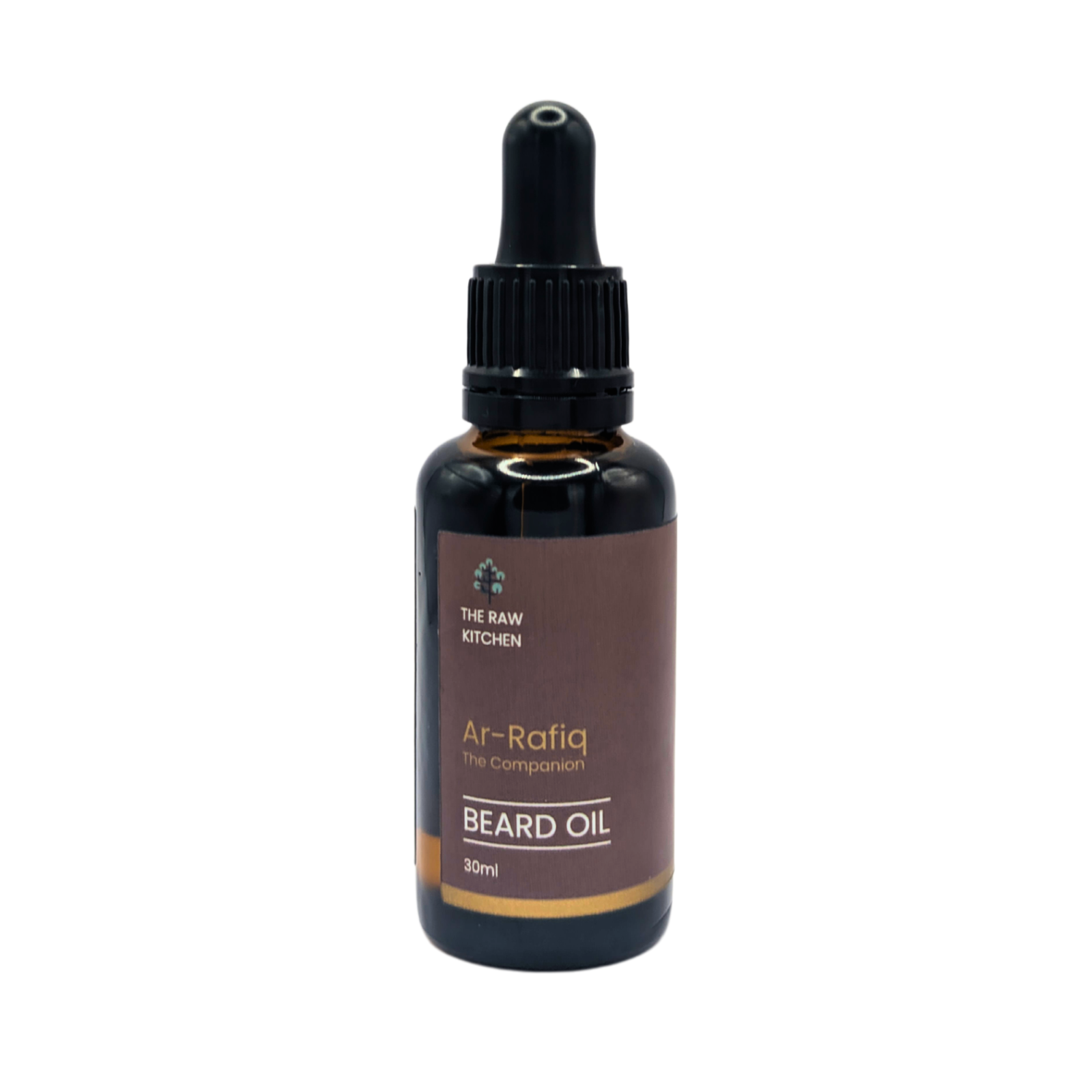A 30ml bottle of Ar-Rafiq "The Companion" Beard Oil - The Raw Kitchen UK.