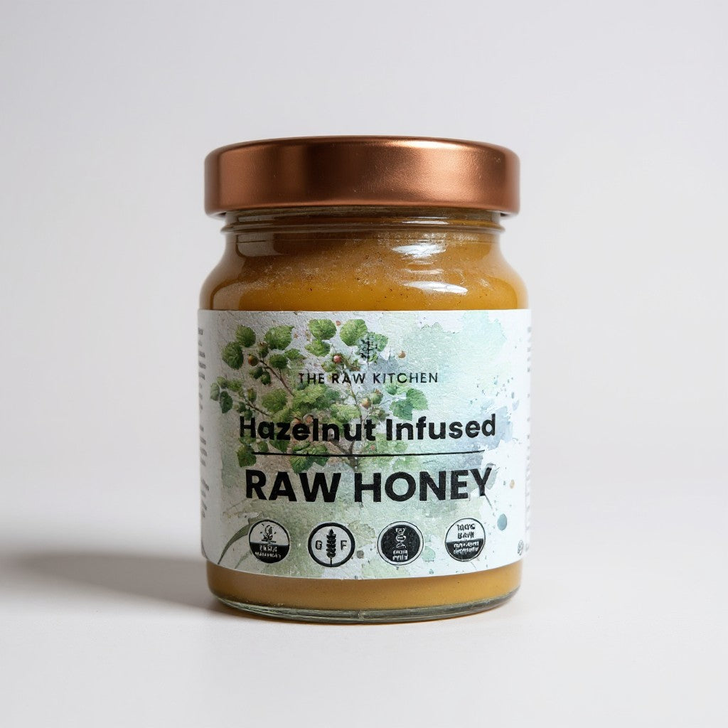 Hazelnut Infused Raw Honey | 450g | Vitamin E & Energy Blend