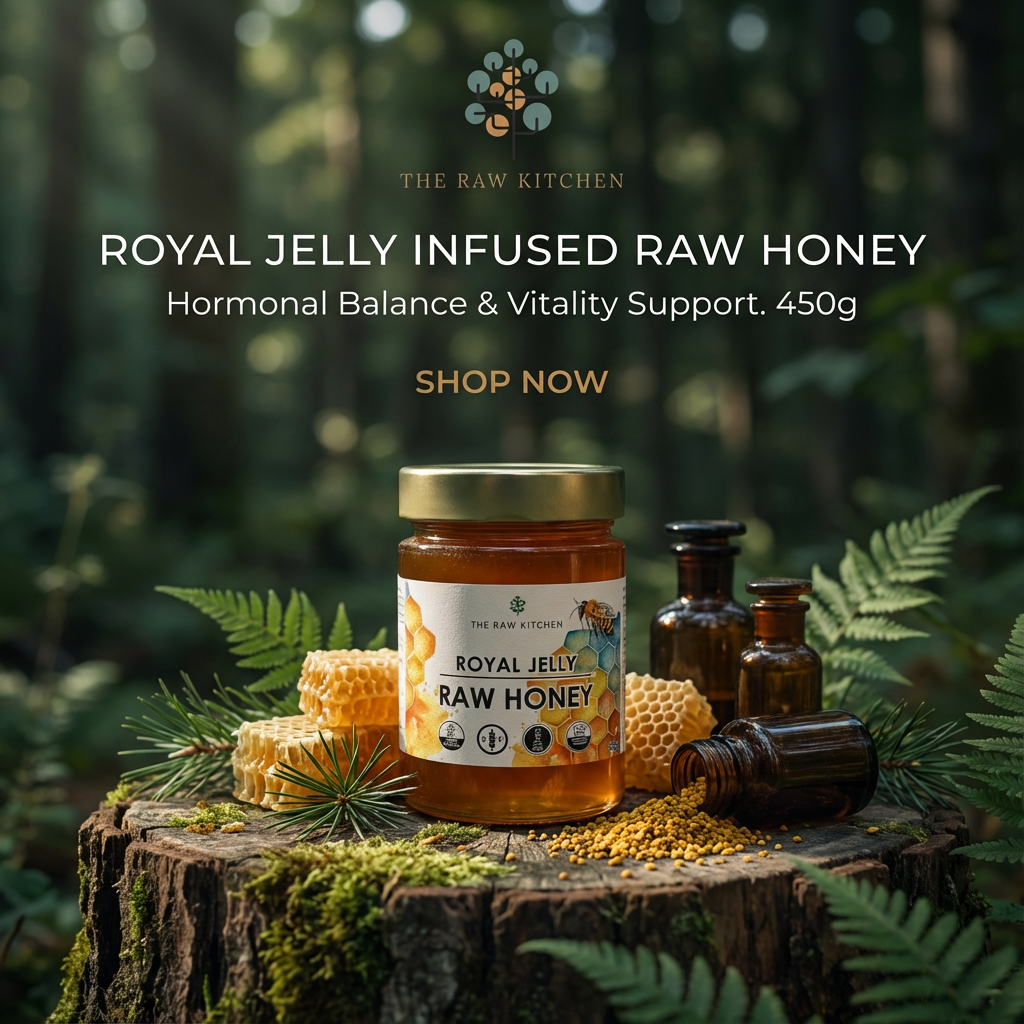 Royal Jelly Infused Raw Honey | 450g | Hormonal Balance & Vitality Support