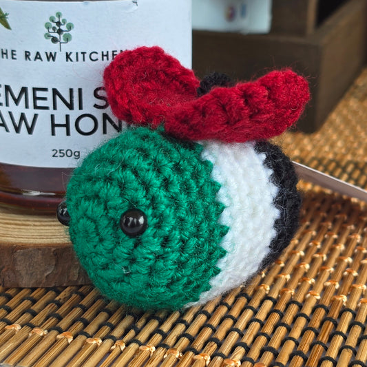 PALESTINIAN FLAG BEE KEYCHAIN