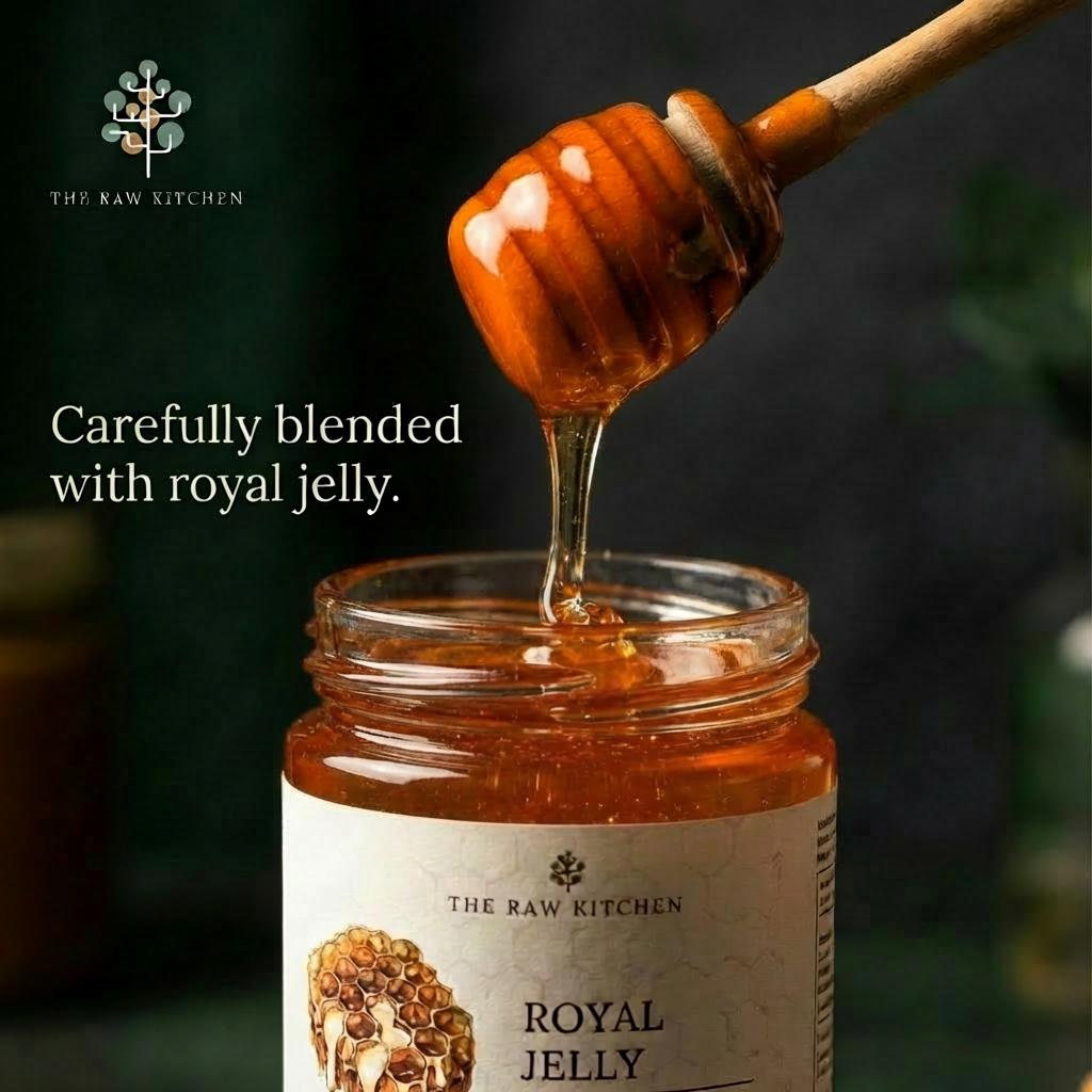Royal Jelly Infused Raw Honey | 450g | Hormonal Balance & Vitality Support