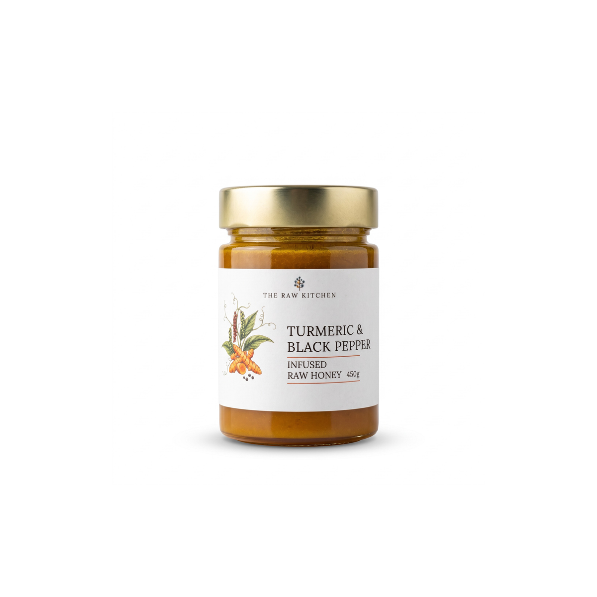 Turmeric & Black Pepper Infused Raw Honey | 450g | Anti-Inflammatory & Immune Support