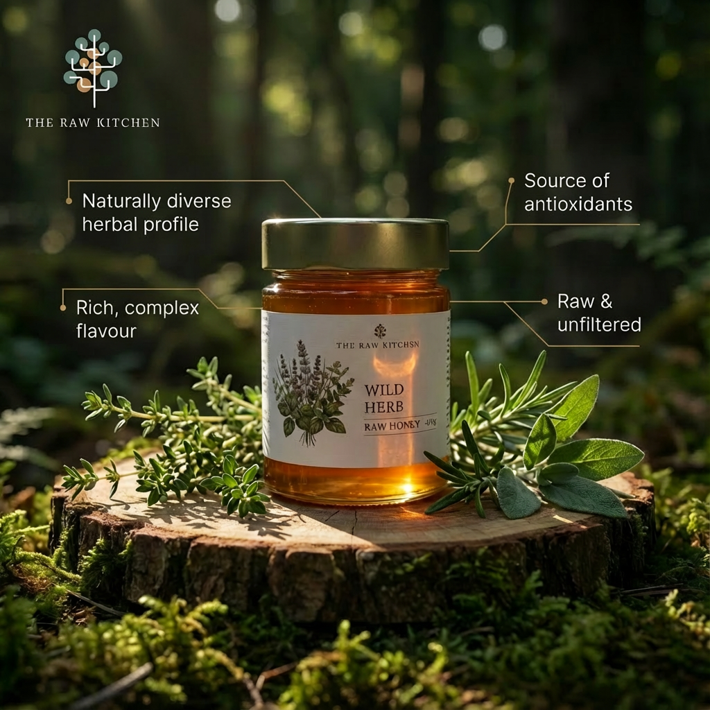 Wild Herb Raw Honey | 450g | Aromatic Mediterranean Blend