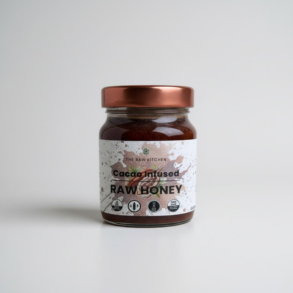 Cacao Infused Raw Honey | 450g | Antioxidant-Rich Chocolate Blend