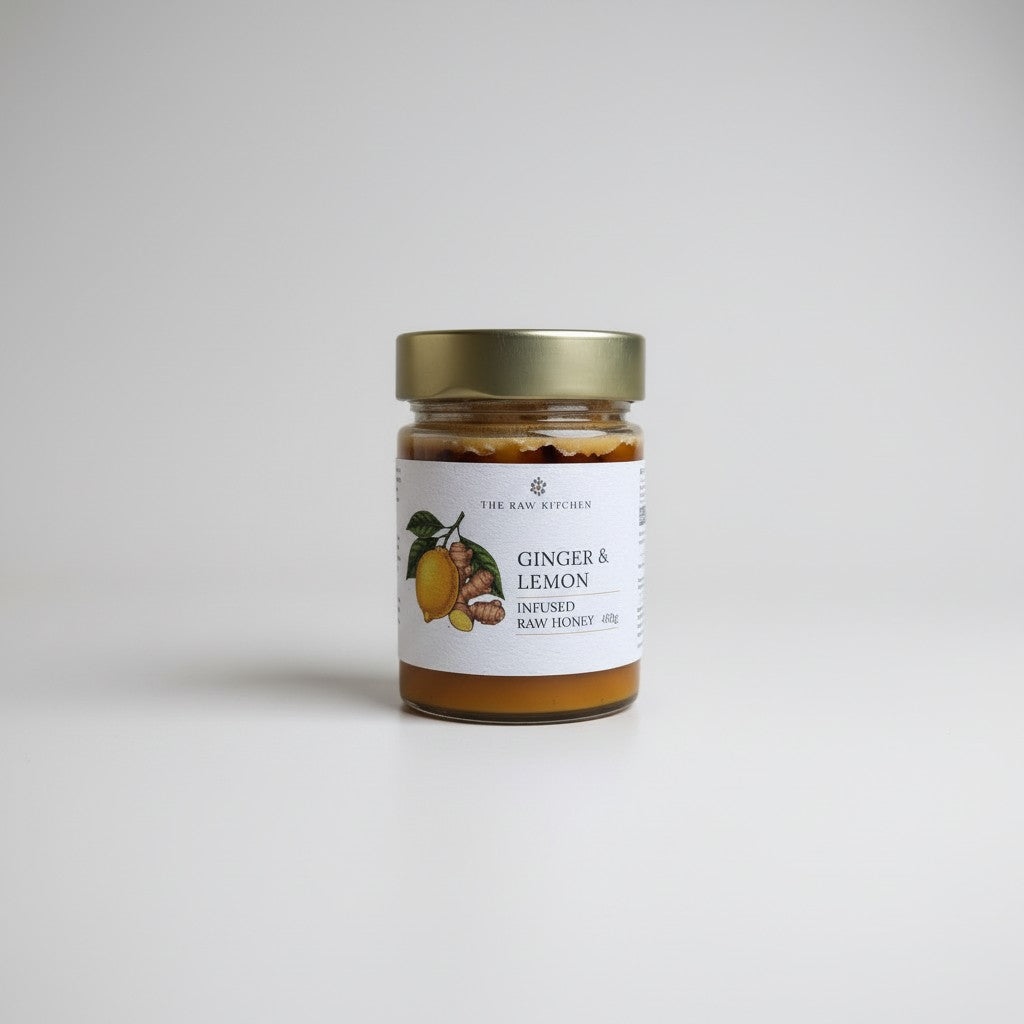 Ginger & Lemon Infused Raw Honey | 450g | Zesty & Warming