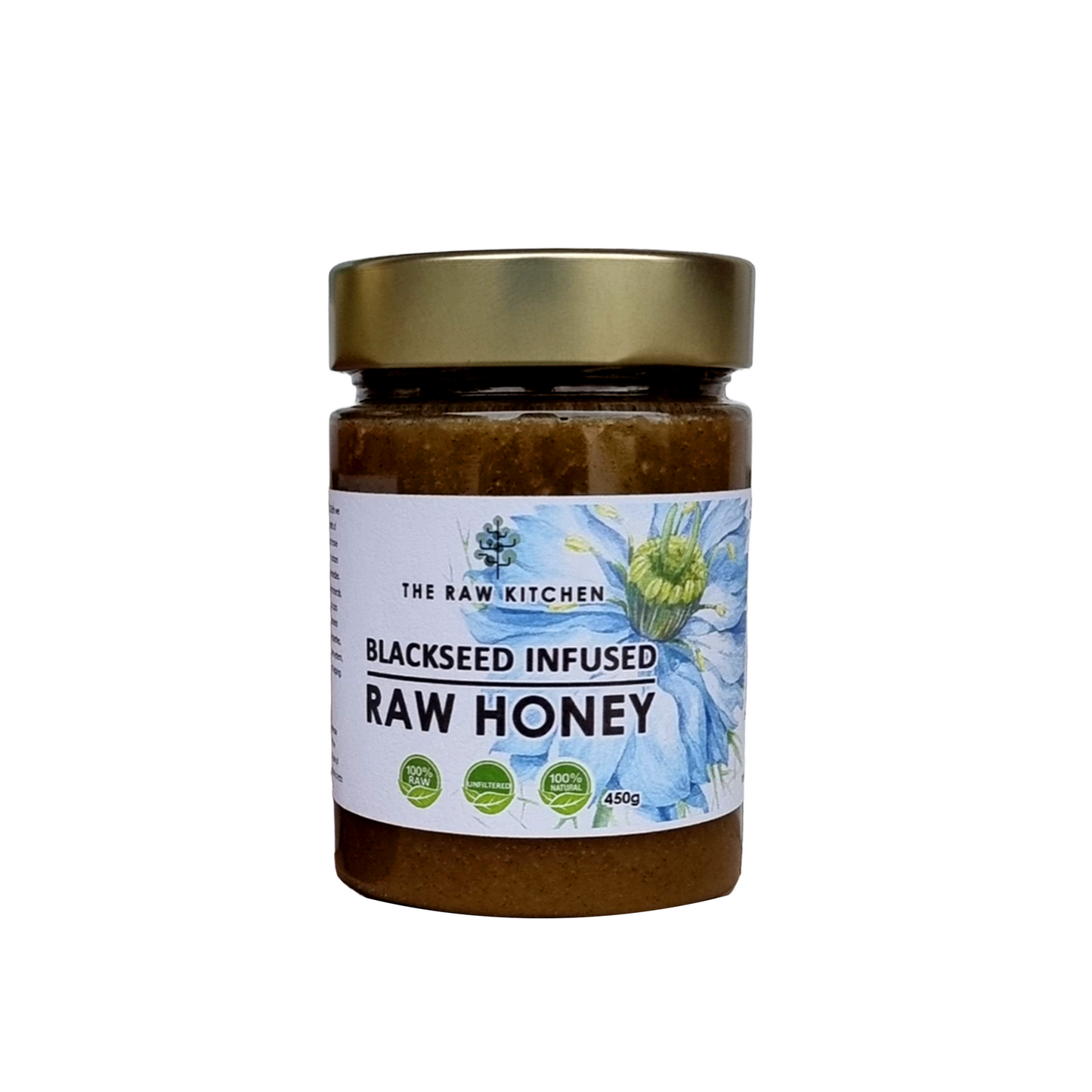 BLACKSEED INFUSED RAW HONEY 450g - The Raw Kitchen UK - SUNNAH HEALING